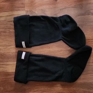 Hunter Original Fleece Boot Sock, Black, Size L
